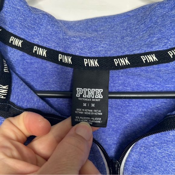 Victoria's Secret Blue Zip Up Sweater size M - Picture 2 of 4